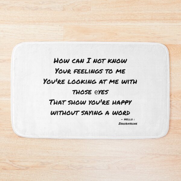 Item preview, Hello By Zerobaseone Lyrics designed and sold by ArtRaftPro.