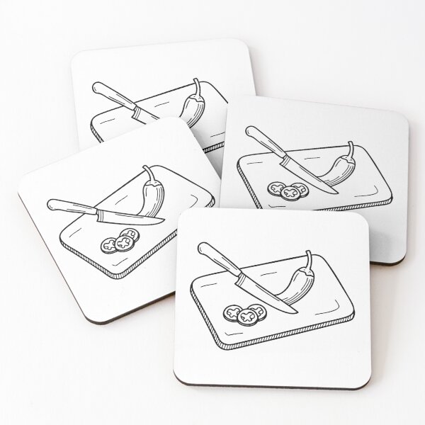 Item preview, A Chili Pepper Chopped with a Knife on a Cutting Board designed and sold by rasagamastore.