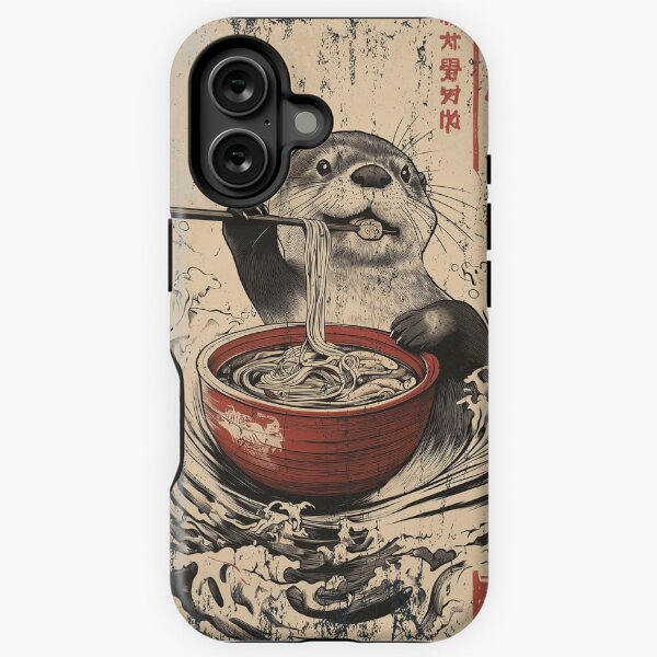 Artikel-Vorschau von Cooler Otter, der Ramen isst - japanischer Stil, designt und verkauft von Gaviani Desing Studio.