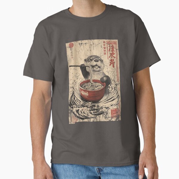 Item preview, Cool otter eating ramen - japanese style  designed and sold by gaviani.