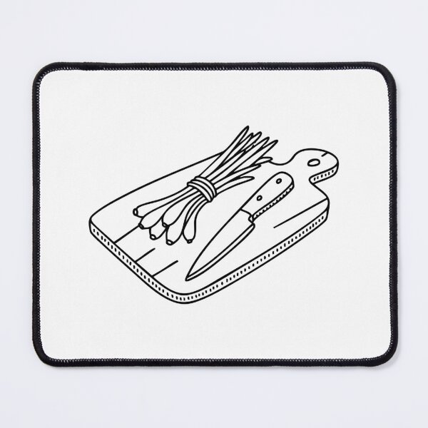 Item preview, Chives on a Cutting Board with a Knife designed and sold by rasagamastore.