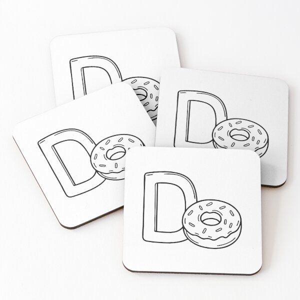 Item preview, A Donut beside letter D designed and sold by rasagamastore.