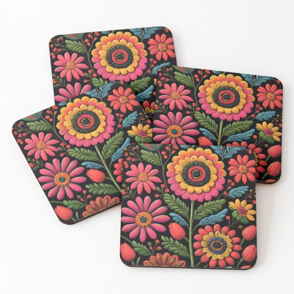 Item preview, Folk Flowers designed and sold by ViaARTfactory.