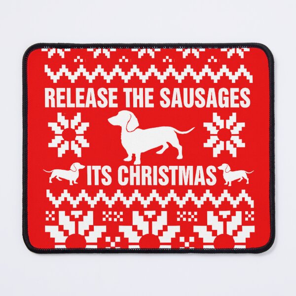 Item preview, RELEASE THE SAUSAGES ITS CHRISTMAS dachshund Christmas Jumper Kier Starmer Speech designed and sold by GO-TSHIRTS.