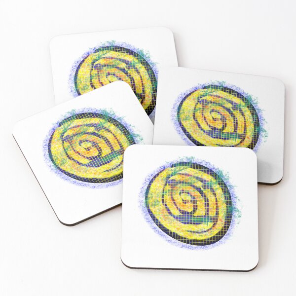 Item preview, Colorful spiral galaxy with checkered pattern designed and sold by marinasfamily.