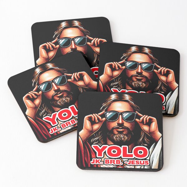 Item preview, YOLO JK BRB Jesus designed and sold by plushism.