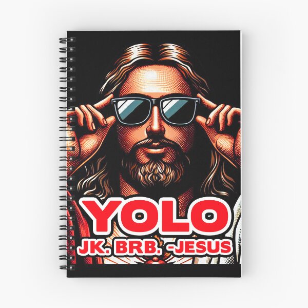 Item preview, YOLO JK BRB Jesus designed and sold by plushism.