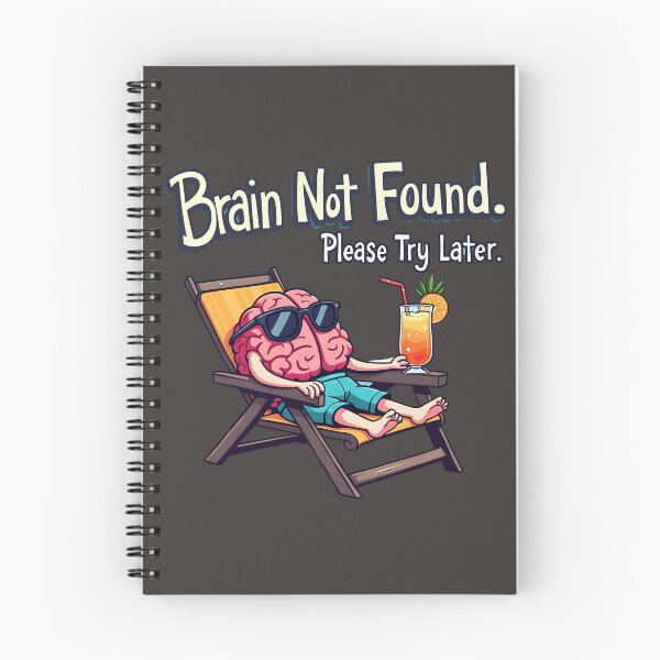 Item preview, Brain Not Found – Sarcastic Vacation Mode Design designed and sold by PosiPrints.