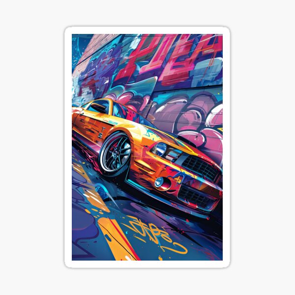 Item preview, Graffiti-Style Cars: Vibrant and Dynamic designed and sold by Peter's Big Shop.