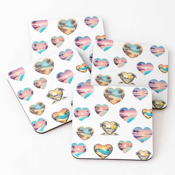 Item preview, Heart-Shaped Dreamy Beachscape Pattern 1 designed and sold by Tom-Johnson.