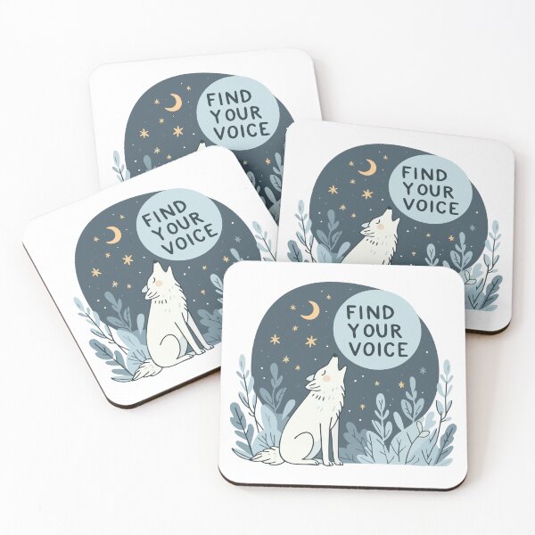 Item preview, Encuentra tu voz – Howling Wolf designed and sold by TheJoyfulNest.