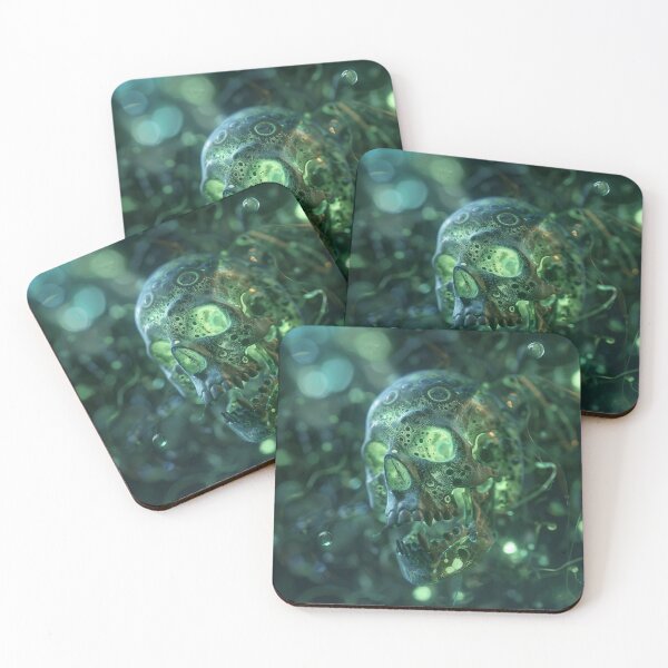 Item preview, Bioluminescent Skull Fusion – Technology Meets Nature designed and sold by Zagdan.
