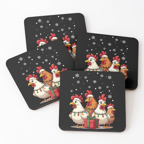 Item preview, Christmas Lights Chicken Santa Funny Xmas designed and sold by Blok45.