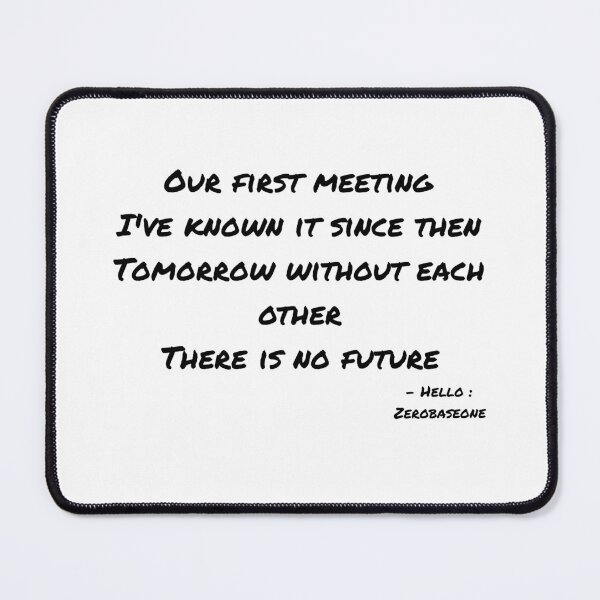 Item preview, Hello By Zerobaseone Lyrics designed and sold by ArtRaftPro.