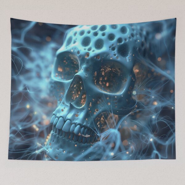 Item preview, Bioluminescent Skull Fusion – Technology Meets Nature designed and sold by Zagdan.