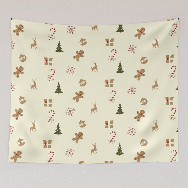 Item preview, Beige Christmas pattern designed and sold by MarieBlly.