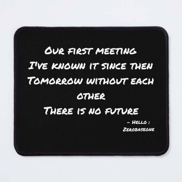 Item preview, Hello By Zerobaseone Lyrics designed and sold by ArtRaftPro.