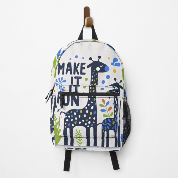Item preview, Cute Giraffe Navy Blue say " Make It Fun " designed and sold by Nanthanon.