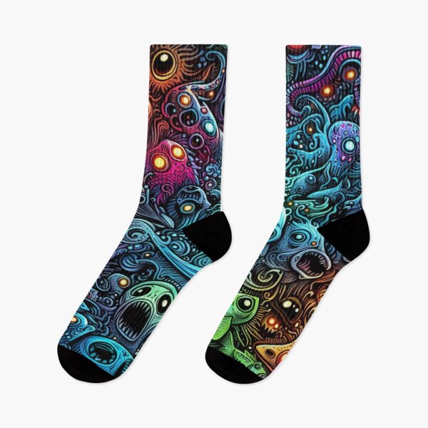 Item preview, Ghostly Radioactive Fishes with Zombie Animals in Holographic Chaos designed and sold by Imaginarium of Chaos falcon88 .