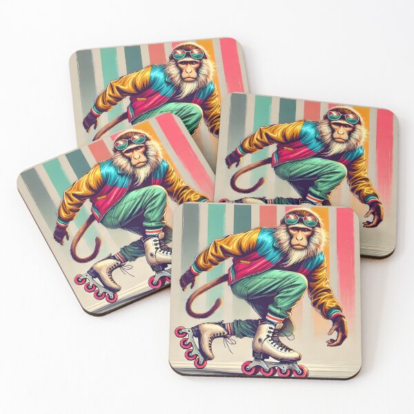 Item preview, Roller Skates Meet Pop Art Monkey designed and sold by unrealartwork.