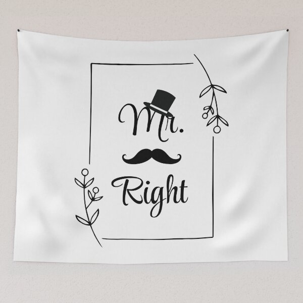 Item preview, Mr. Right witty typography with top hat designed and sold by CWT-JustforFun.