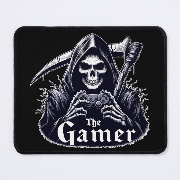 Item preview, Skeleton Gamer Goth Grim Reaper designed and sold by TomFrontierArt.