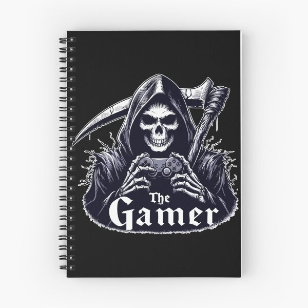 Item preview, Skeleton Gamer Goth Grim Reaper designed and sold by TomFrontierArt.