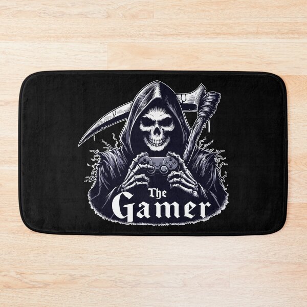 Item preview, Skeleton Gamer Goth Grim Reaper designed and sold by TomFrontierArt.