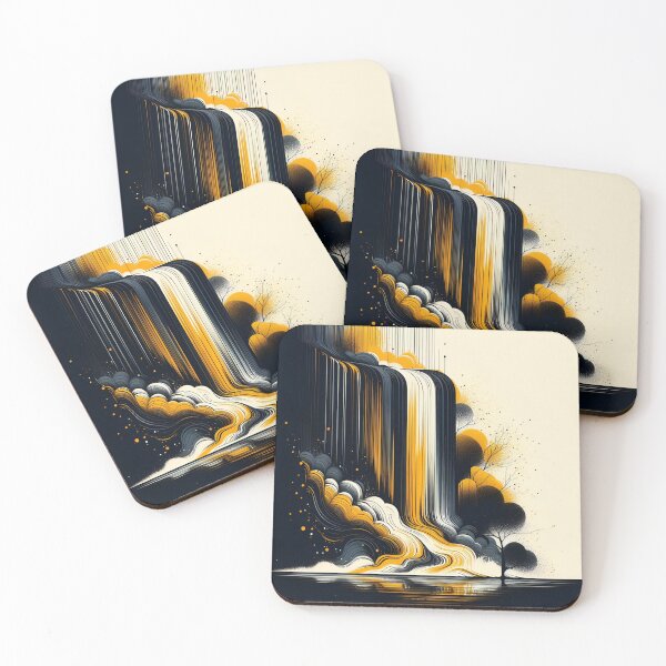 Item preview, Abstract Golden Waterfall Symphony designed and sold by TrendzSlayer.