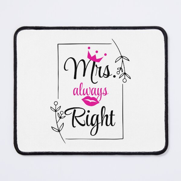 Item preview, Mrs. Right – Stylish Lips and Crown Design designed and sold by CWT-JustforFun.