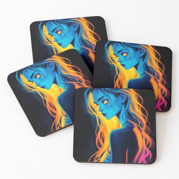 Item preview, Radiant Woman with Glowing Eyes designed and sold by ByteyCreatives.