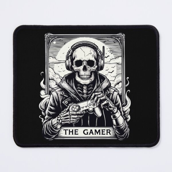 Item preview, Skeleton Gamer Goth Monochromatic designed and sold by TomFrontierArt.