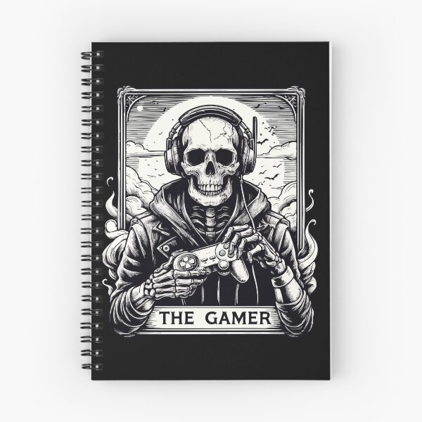 Item preview, Skeleton Gamer Goth Monochromatic designed and sold by TomFrontierArt.