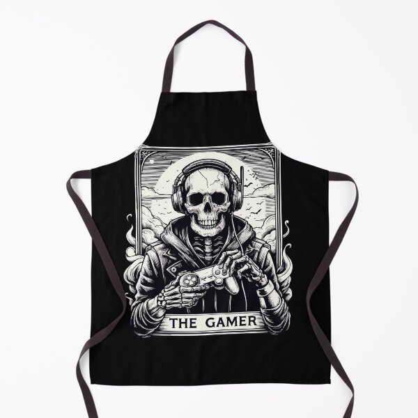 Item preview, Skeleton Gamer Goth Monochromatic designed and sold by TomFrontierArt.