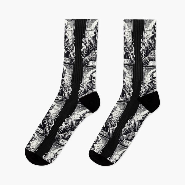 Item preview, Skeleton Gamer Goth Monochromatic designed and sold by TomFrontierArt.