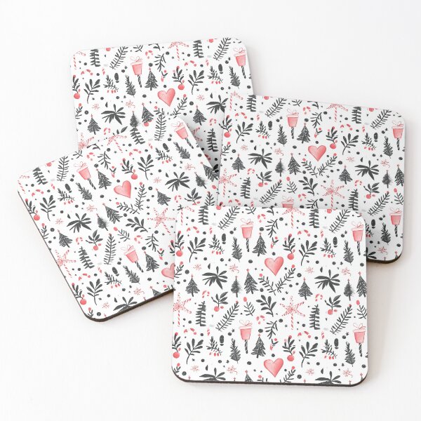 Item preview, Holiday Cheer Black and White Tree Pattern Christmas  designed and sold by Belhbib Art ⭐⭐⭐⭐⭐.