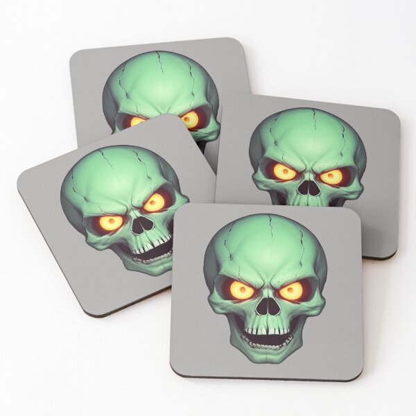 Item preview, Zombie Warlord Green Skull designed and sold by hauntedtees.