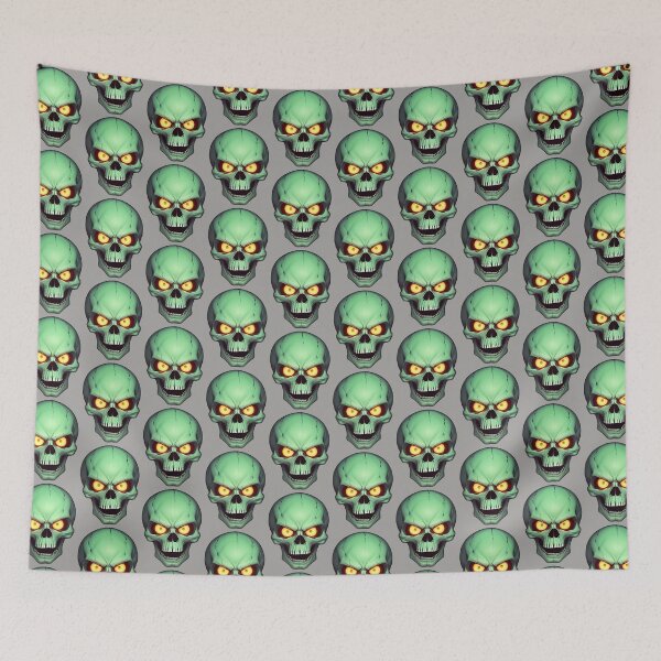 Item preview, Zombie Warlord Green Skull designed and sold by hauntedtees.