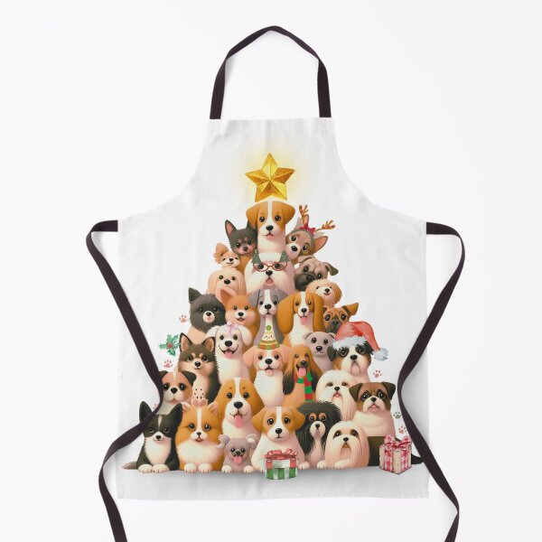 Item preview, Cute Dog Christmas Tree designed and sold by Adele Buys.