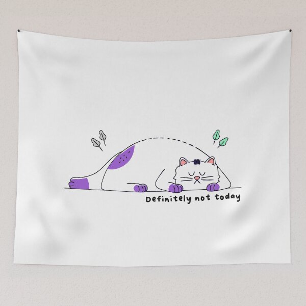 Item preview, Lazy Fat Cat - Definitely not today designed and sold by Bleak Shirt.