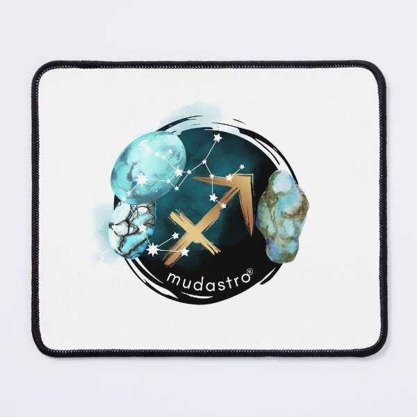 Item preview, Turquoise Gemstone Sagittarius Zodiac Art designed and sold by Mudastro Astrology.
