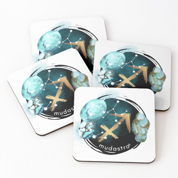 Item preview, Turquoise Gemstone Sagittarius Zodiac Art designed and sold by Mudastro Astrology.