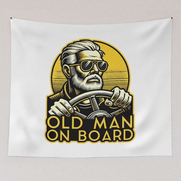Item preview, Old Man On Board designed and sold by Me-Meme.