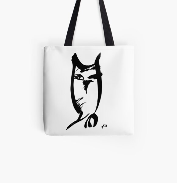 Owl - fusion of pen strokes All Over Print Tote Bag