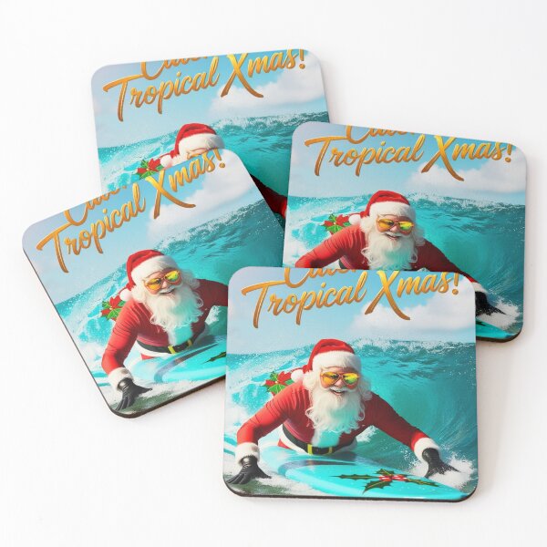 Item preview, Christmas Santa Surfing T-shirt designed and sold by InkExpression.