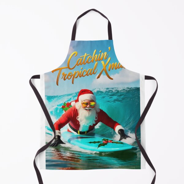 Artikelvorschau, Weihnachtsmann Surfen T-Shirt entworfen und verkauft von InkExpression.