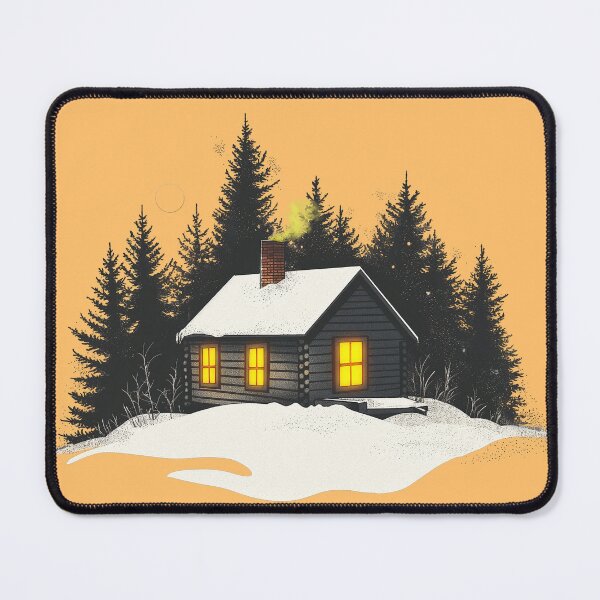 Item preview, Cozy Winter Cabin in Snowy Forest Illustration designed and sold by Amit A.
