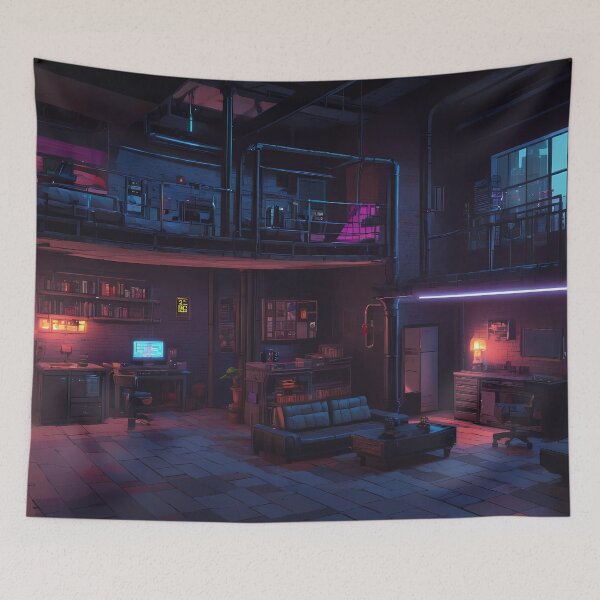 Item preview, Pixel Cyberpunk Apartment Design designed and sold by papi1998.