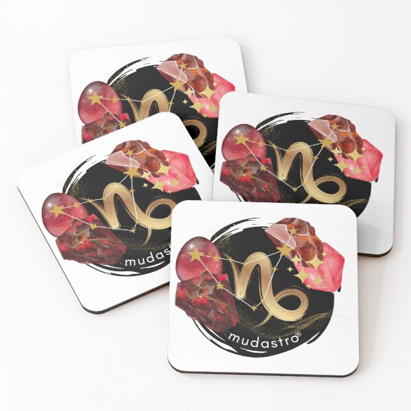 Item preview, Garnet Gemstone Capricorn Zodiac Art designed and sold by Mudastro Astrology.