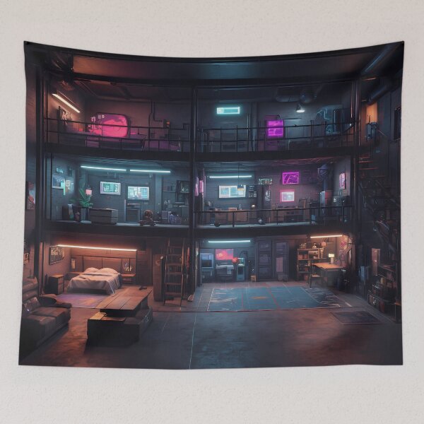 Item preview, Pixel Cyberpunk Apartment Design designed and sold by papi1998.